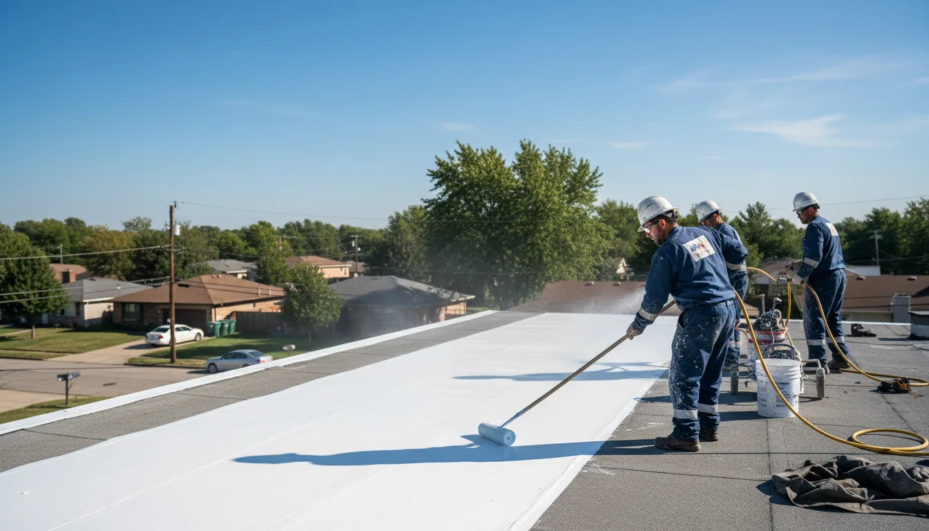 Commercial roof coating in Booker, TX near me